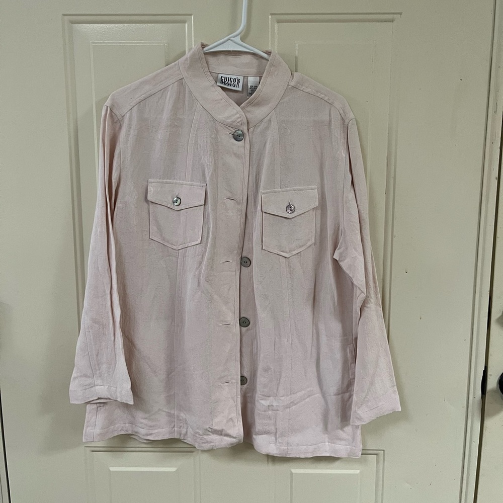 Baby Pink Long Sleeve Button Up
